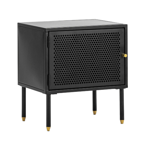 Black mesh side table discount